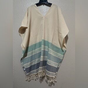 Women’s Tribe Alive Fringe Boho Caftan Swim Coverup Beach Summer Festival